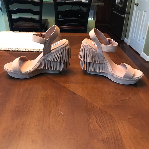 Not Rated tan faux suede wedges - Picture 7 of 7